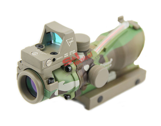 ACOG 4X32 Real Fiber Source Red Illuminate w/ RMR sight